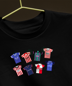 Lincoln City Retro Kits Black T-Shirt Classic Kits - Image 3