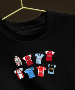 Rotherham Utd Retro Kits Black T-Shirt Classic Kits - Image 3