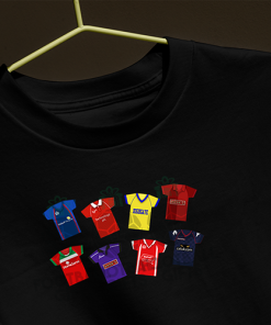 Walsall Retro Kits Black T-Shirt Classic Kits - Image 3