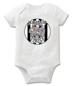 Newcastle Utd League Cup Winners 2025 Baby Grow Vest Design 1