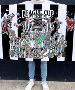 Newcastle League Cup Winners 2025 Football Flag 5ft x 3ft