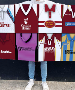 Northampton Retro Kit Montage Football Flag High Quality Classic Kits