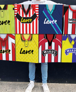 Sheff Utd Retro Kit Montage Football Flag High Quality Classic Kits