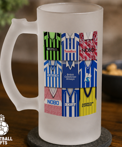 Brighton Retro Shirt Montage Frosted Beer Glass Classic Kits