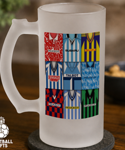Coventry Retro Shirt Montage Frosted Beer Glass Classic Kits