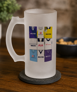 Spurs Retro Shirt Montage Frosted Beer Glass Classic Kits