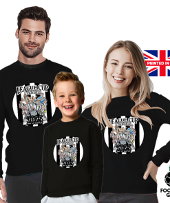 Newcastle Utd Cup Winners 2025 Jumper Black Top Design 1 Toon Army