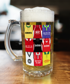 Bristol City Retro Shirt Montage Beer Glass Classic Kits
