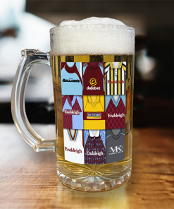 Burnley Retro Shirt Montage Beer Glass Classic Kits