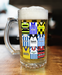 Huddersfield Retro Shirt Montage Beer Glass Classic Kits