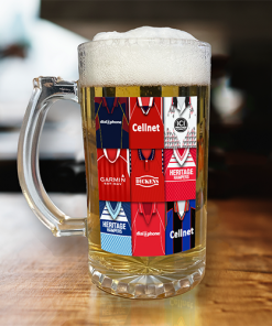 Middlesbrough Retro Shirt Montage Beer Glass Classic Kits