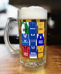 Millwall Retro Shirt Montage Beer Glass Classic Kits