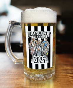 Newcastle Utd League Cup Winners 2025 Beer Glass Design 1 Toon Army