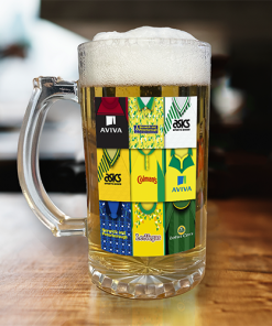 Norwich City Retro Shirt Montage Beer Glass Classic Kits