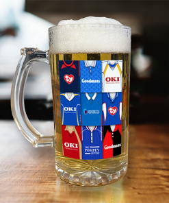 Portsmouth Retro Shirt Montage Beer Glass Classic Kits