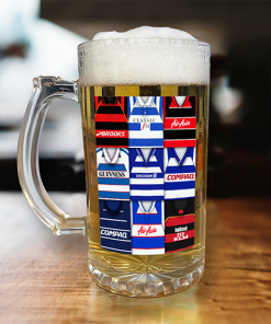 QPR Retro Shirt Montage Beer Glass Classic Kits
