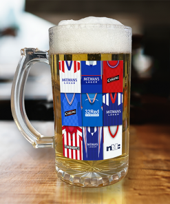 Rangers Retro Shirt Montage Beer Glass Classic Kits