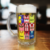 Sheff Utd Retro Shirt Montage Beer Glass Classic Kits
