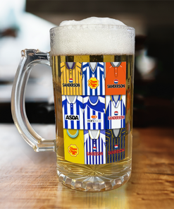 Sheff Wednesday Retro Shirt Montage Beer Glass Classic Kits