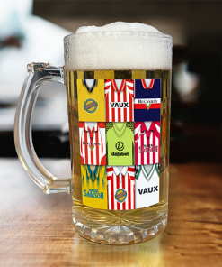 Sunderland Retro Shirt Montage Beer Glass Classic Kits