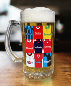 Swindon Town Retro Shirt Montage Beer Glass Classic Kits