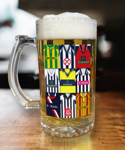 West Brom Retro Shirt Montage Beer Glass Classic Kits