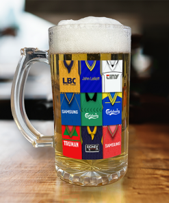 Wimbeldon Retro Shirt Montage Beer Glass Classic Kits