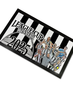 Newcastle Utd Cup Winners 2025 Bar Runner Mat Design 1 Toon Army