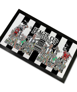 Newcastle Utd Cup Winners 2025 Bar Runner Mat Design 2 Toon Army