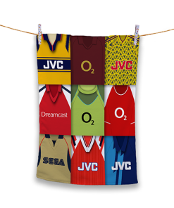 Tea Towel Arsenal Classic Kits Montage Retro Shirt Tea Towel