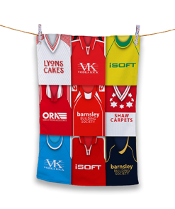 Tea Towel Barnsley Classic Kits Montage Retro Shirt Tea Towel