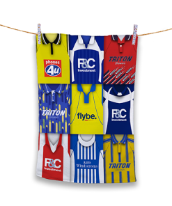 Tea Towel Birmingham Classic Kits Montage Retro Shirt Tea Towel