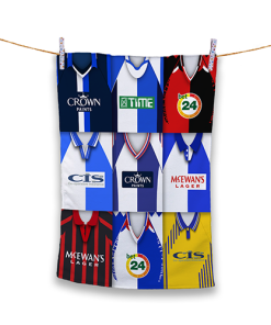 Tea Towel Blackburn Classic Kits Montage Retro Shirt Tea Towel