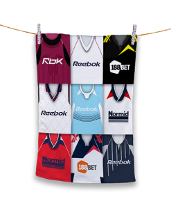 Tea Towel Bolton Classic Kits Montage Retro Shirt Tea Towel