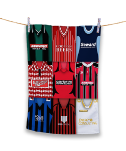 Tea Towel Bournemouth Classic Kits Montage Retro Shirt Tea Towel