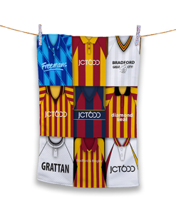 Tea Towel Bradford Classic Kits Montage Retro Shirt Tea Towel