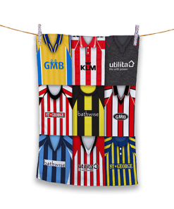 Tea Towel Brentford Classic Kits Montage Retro Shirt Tea Towel