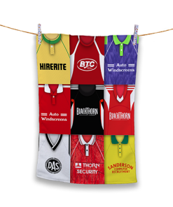 Tea Towel Bristol City Classic Kits Montage Retro Shirt Tea Towel