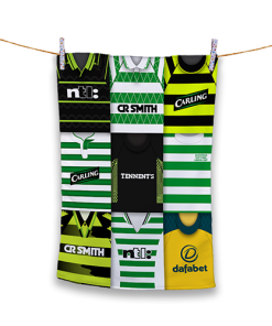 Tea Towel Celtic Classic Kits Montage Retro Shirt Tea Towel