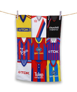 Tea Towel Crystal Palace Classic Kits Montage Retro Shirt Tea Towel