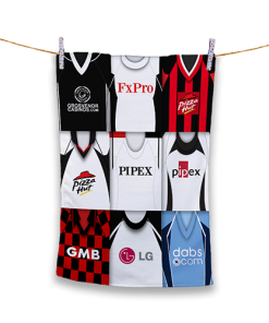 Tea Towel Fulham Classic Kits Montage Retro Shirt Tea Towel