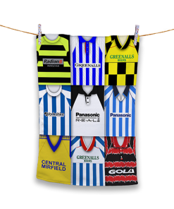 Tea Towel Huddersfield Classic Kits Montage Retro Shirt Tea Towel