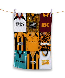 Tea Towel Hull City Classic Kits Montage Retro Shirt Tea Towel