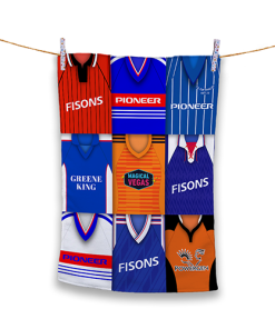 Tea Towel Ipswich Classic Kits Montage Retro Shirt Tea Towel