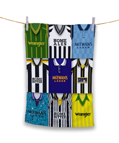 Tea Towel Notts County Classic Kits Montage Retro Shirt Tea Towel