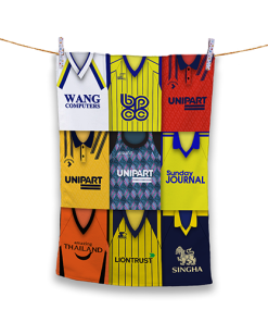 Tea Towel Oxford Utd Classic Kits Montage Retro Shirt Tea Towel