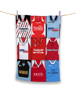 Tea Towel Rotherham Classic Kits Montage Retro Shirt Tea Towel