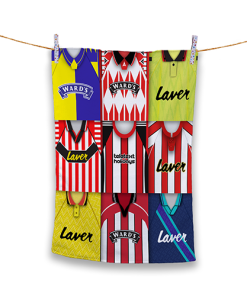 Tea Towel Sheff Utd Classic Kits Montage Retro Shirt Tea Towel