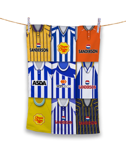 Tea Towel Sheff Wednesday Classic Kits Montage Retro Shirt Tea Towel