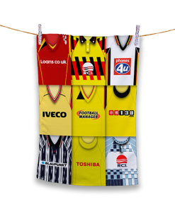 Tea Towel Watford Classic Kits Montage Retro Shirt Tea Towel